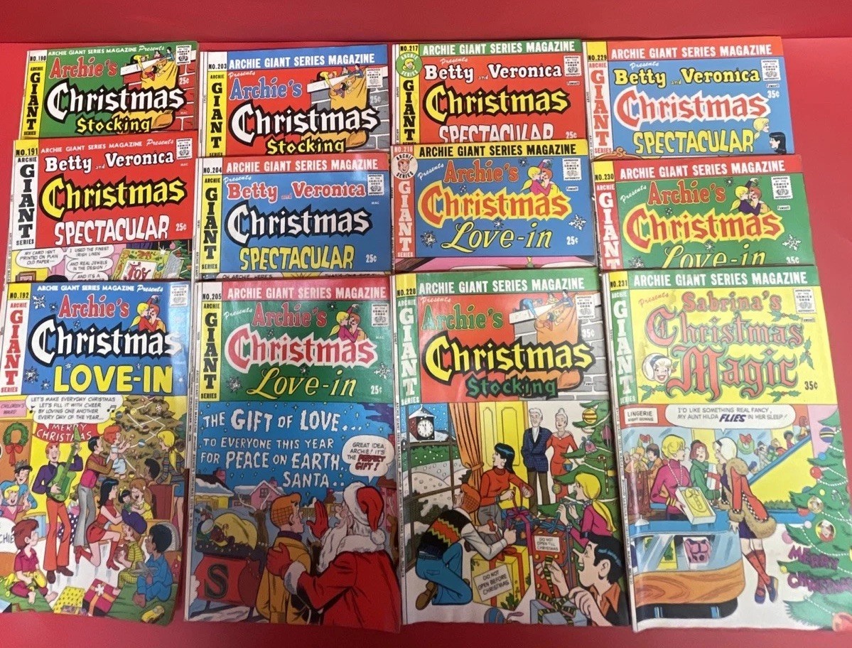 Archie Giant Series Christmas Lot of 12 #190-231 Betty Veronica Sabrina. •7 Archie Giant Series Christmas Lot of 12 #190-231 Betty Veronica Sabrina. •7