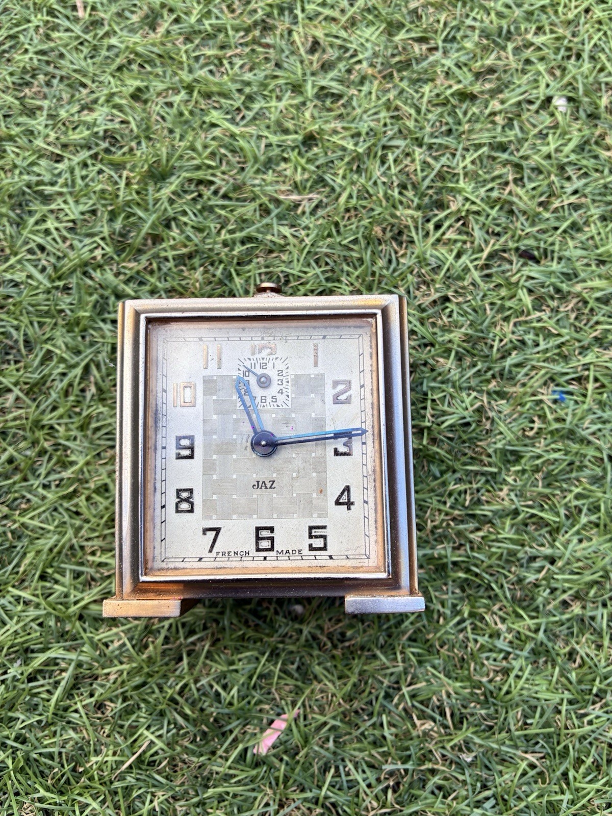 Vintage JAZ French Art Deco Miniature Wind Up Alarm Clock Untested Vintage JAZ French Art Deco Miniature Wind Up Alarm Clock Untested