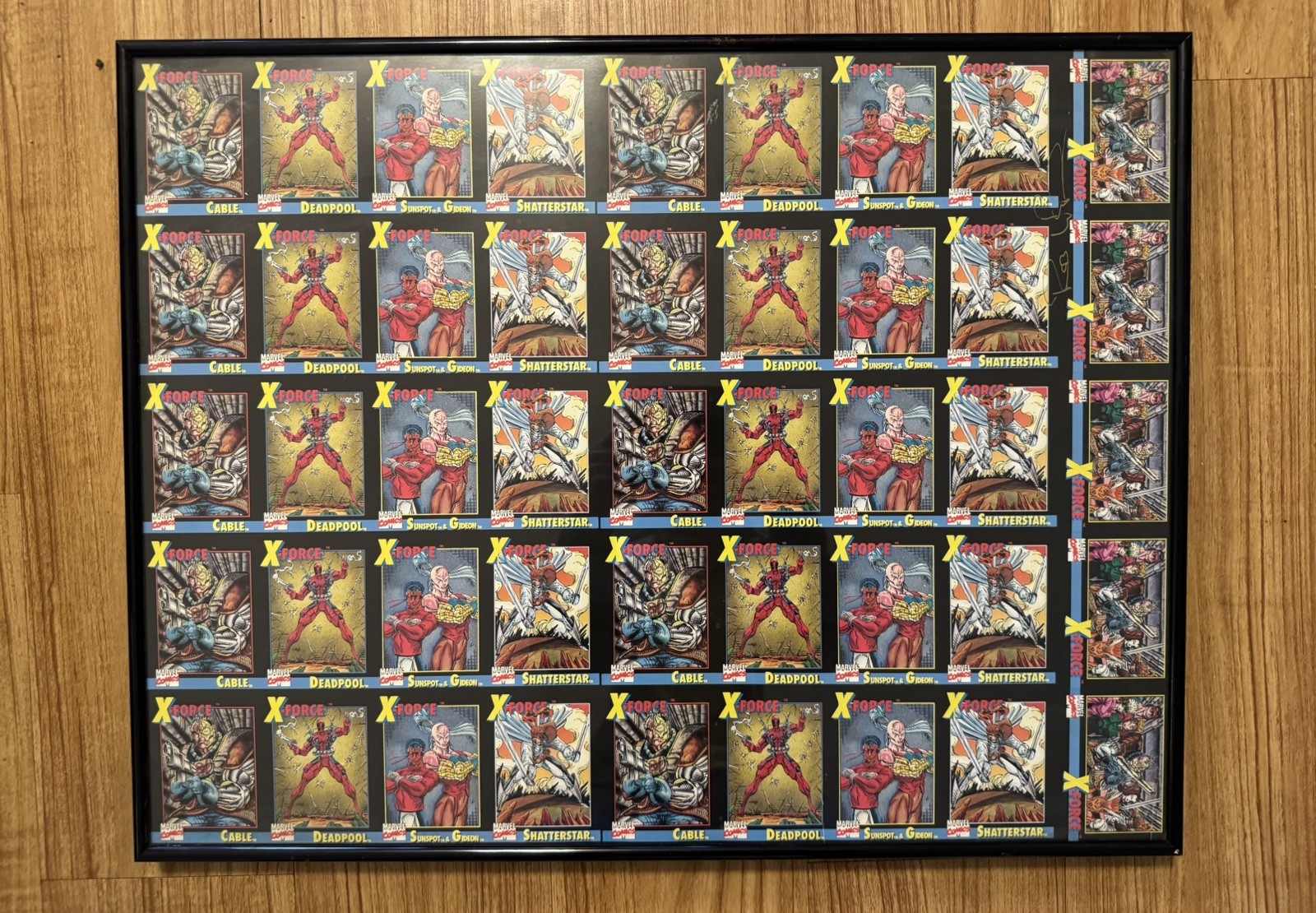 1992 Skybox Deadpool Cable Uncut Sheet From X force Autograph By Rob Lefield 1992 Skybox Deadpool Cable Uncut Sheet From X force Autograph By Rob Lefield