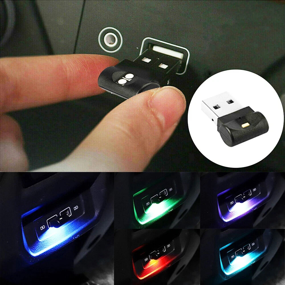 1Pc USB LED Car Neon Atmosphere Light Ambient Lamp Bulb Car Interior 1Pc USB LED Car Neon Atmosphere Light Ambient Lamp Bulb Car Interior