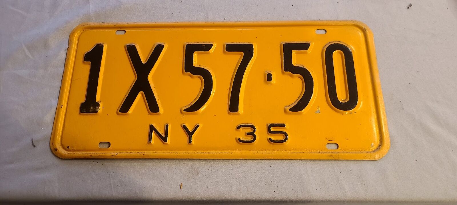 New York 1935 License Plate REFURBISHED  1X 57 50