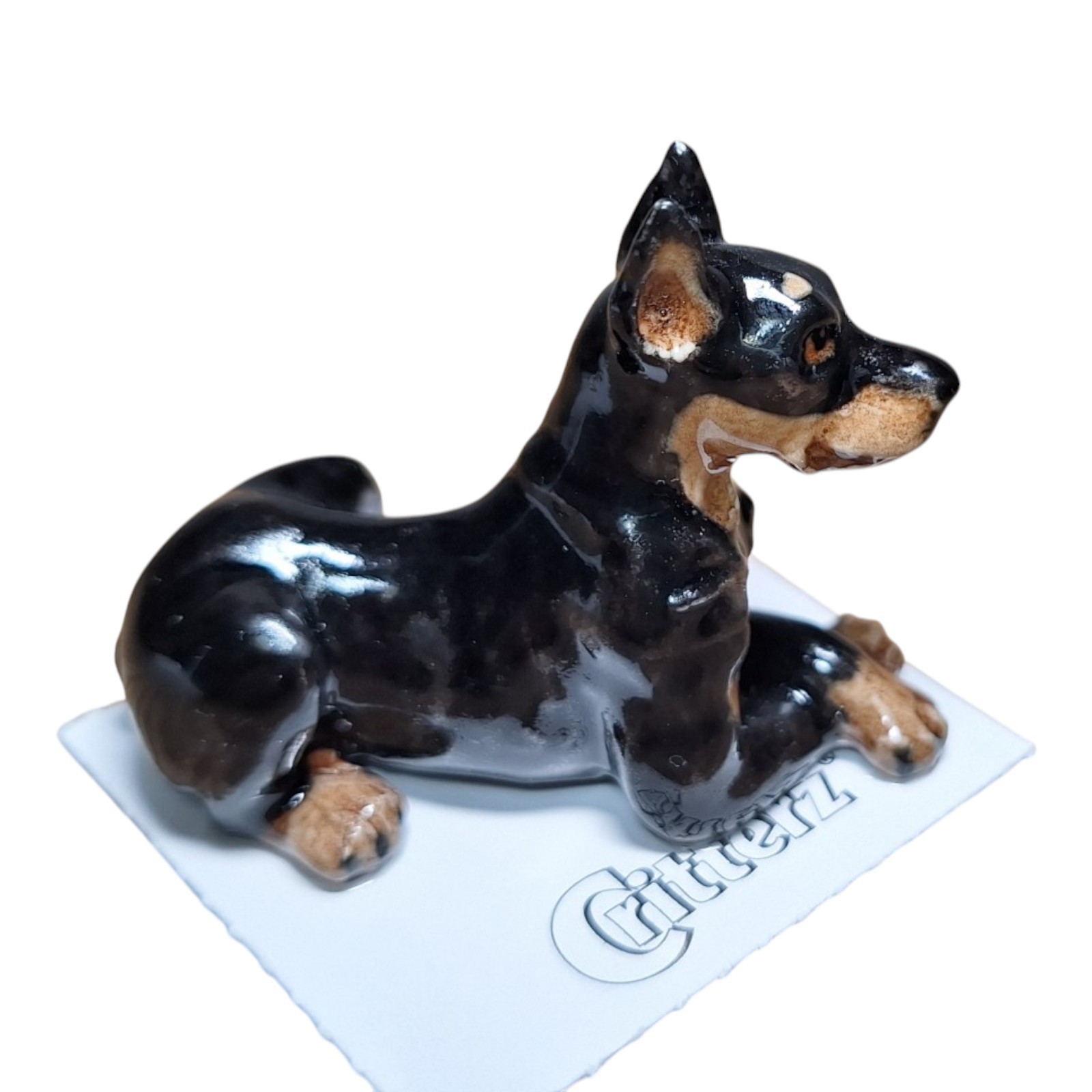 LITTLE CRITTERZ Dog Doberman Pinscher "King" Mini Figurine New LC1044 LITTLE CRITTERZ Dog Doberman Pinscher "King" Mini Figurine New LC1044