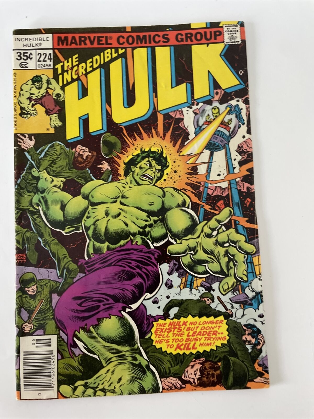 1978 Drakes Marvel The Incredible Hulk Covers Food Issue Vol 1 #224 June