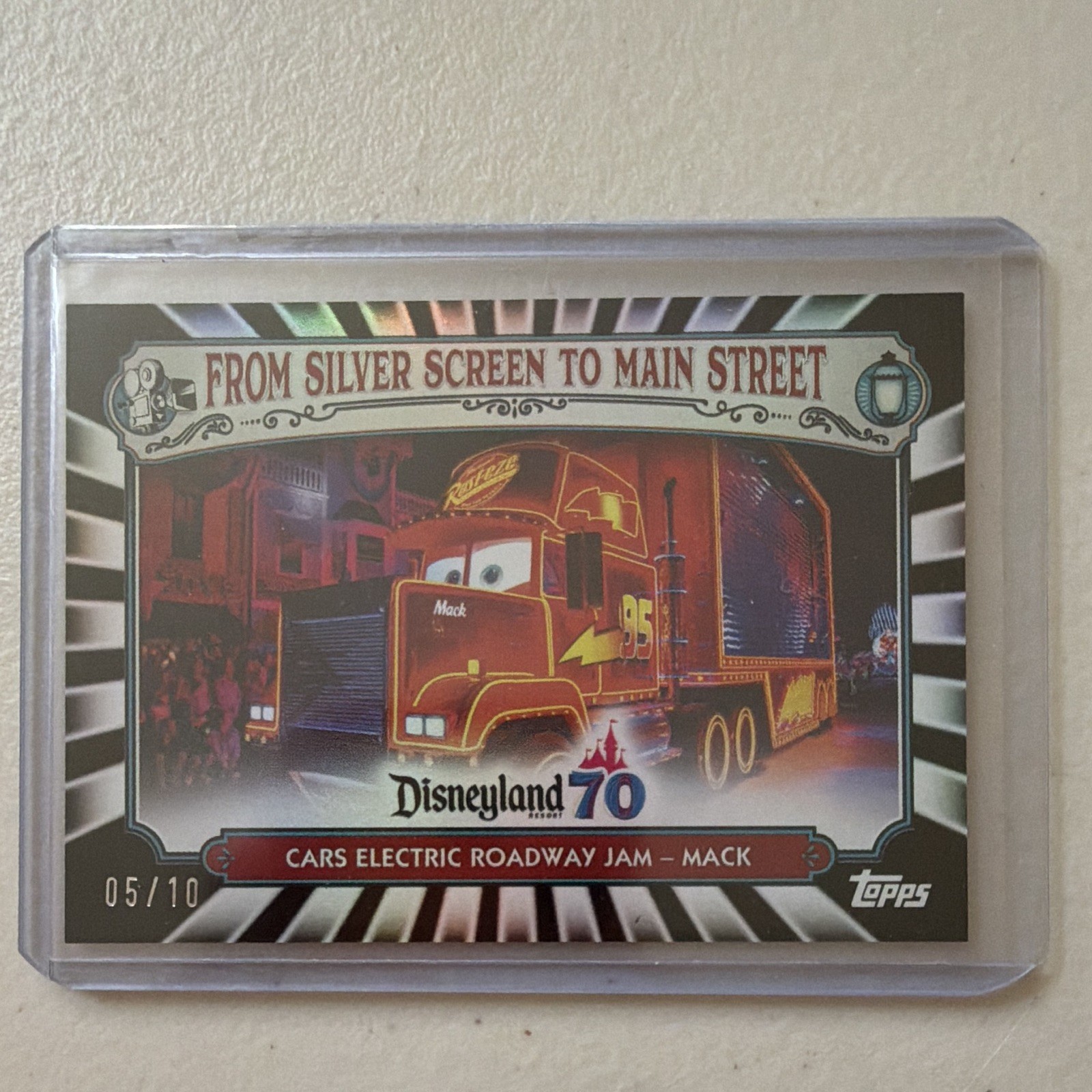 Topps 2025 Disneyland 70 Silver Screen to Main Street MS-21 Mack 05/10 Black Topps 2025 Disneyland 70 Silver Screen to Main Street MS-21 Mack 05/10 Black