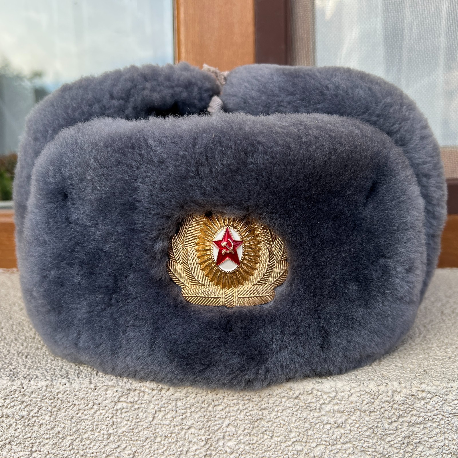 Vintage USHANKA Soviet Ukrainian USSR ORIGINAL Winter Uniform Hat / 58 size. Vintage USHANKA Soviet Ukrainian USSR ORIGINAL Winter Uniform Hat / 58 size.