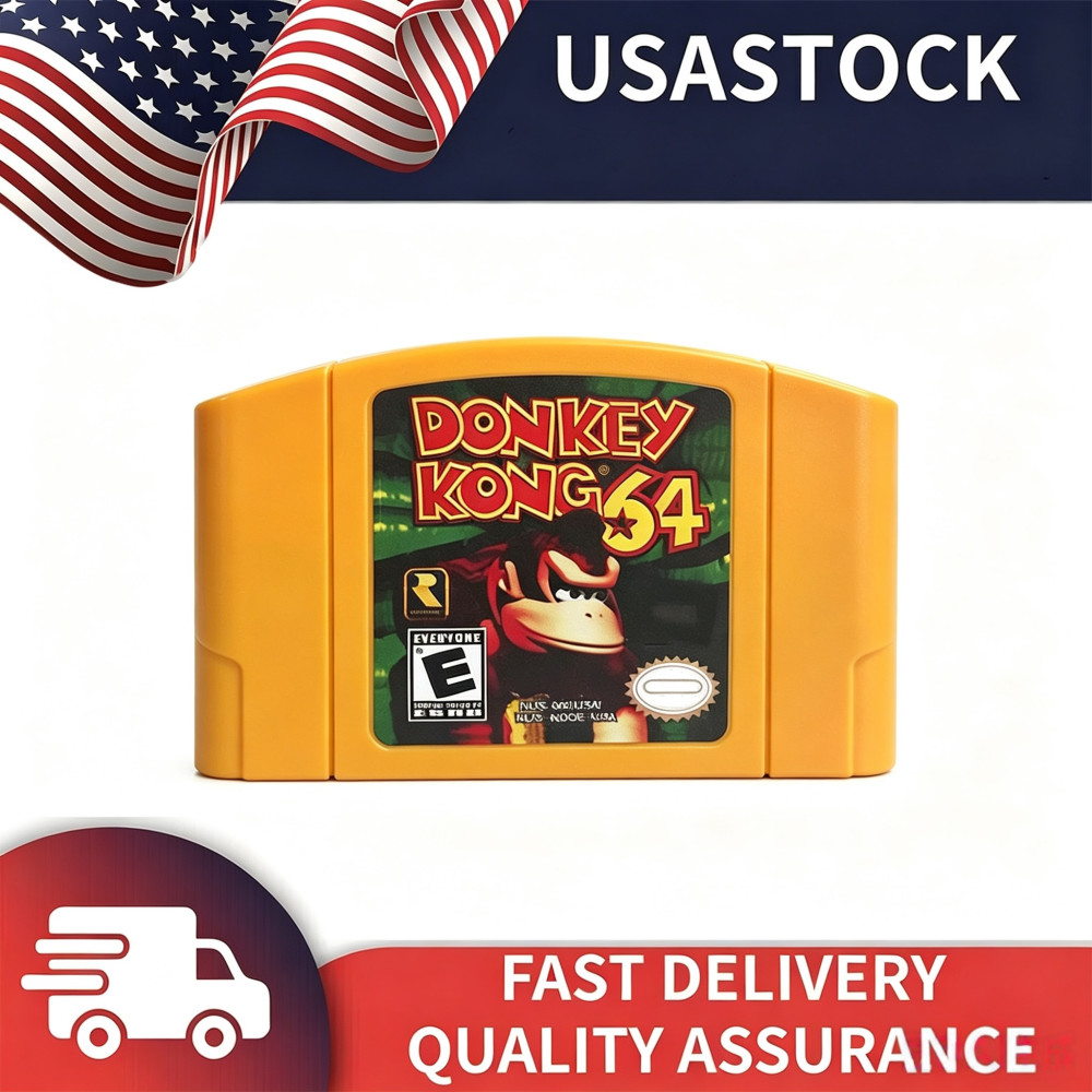Donkey Kong 64 Games Cartridge For Nintendo N64 US Version USA Fast Shipping Donkey Kong 64 Games Cartridge For Nintendo N64 US Version USA Fast Shipping
