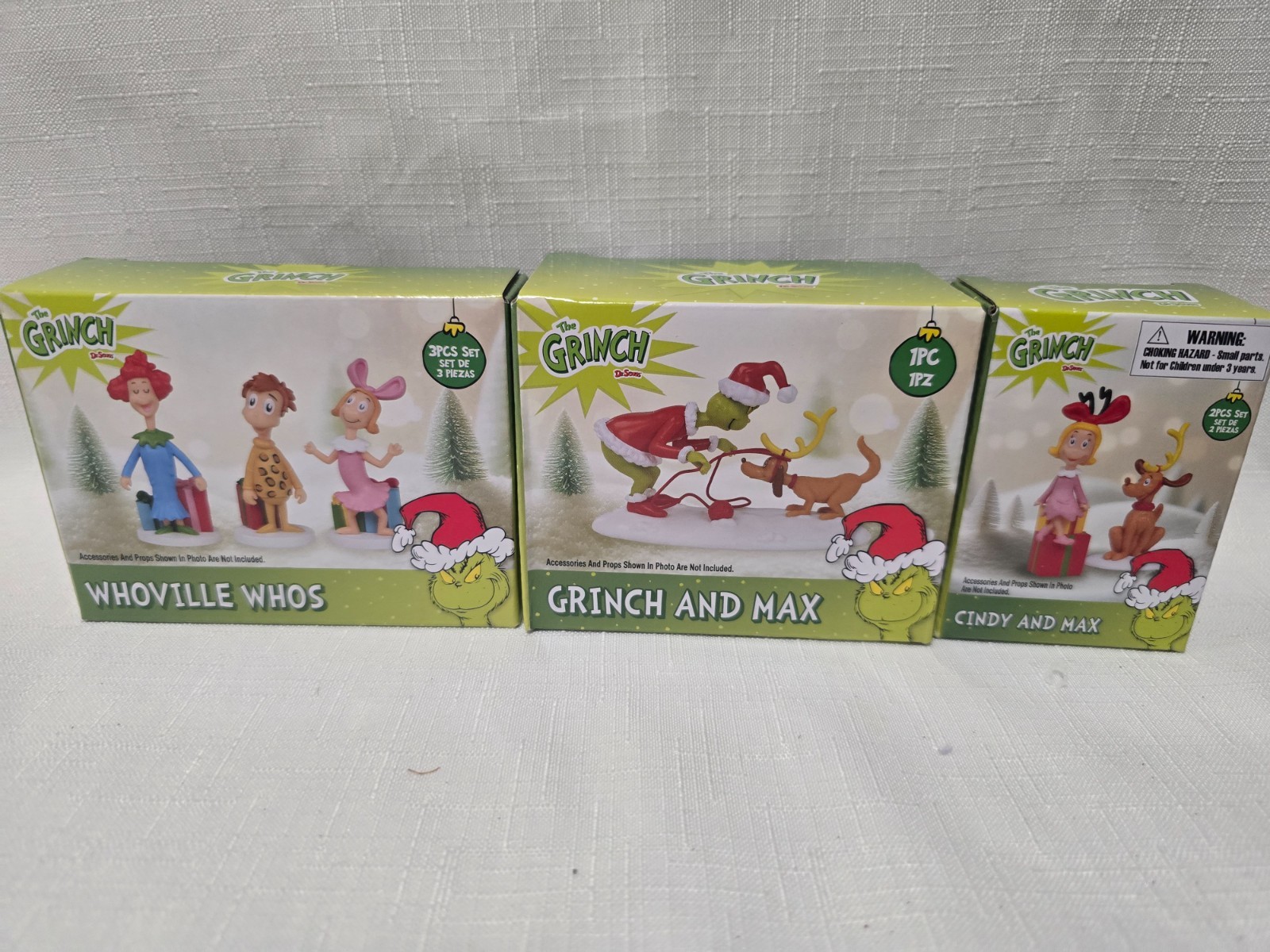 The Grinch Whoville Whos-Grinch & Max - Cindy And Max Figures The Grinch Whoville Whos-Grinch & Max - Cindy And Max Figures