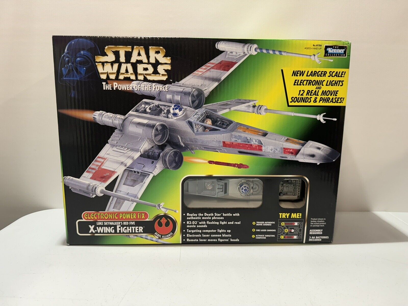 1997 Kenner Star Wars Power Of The Force Electronic Power X-Wing Fighter Toy New