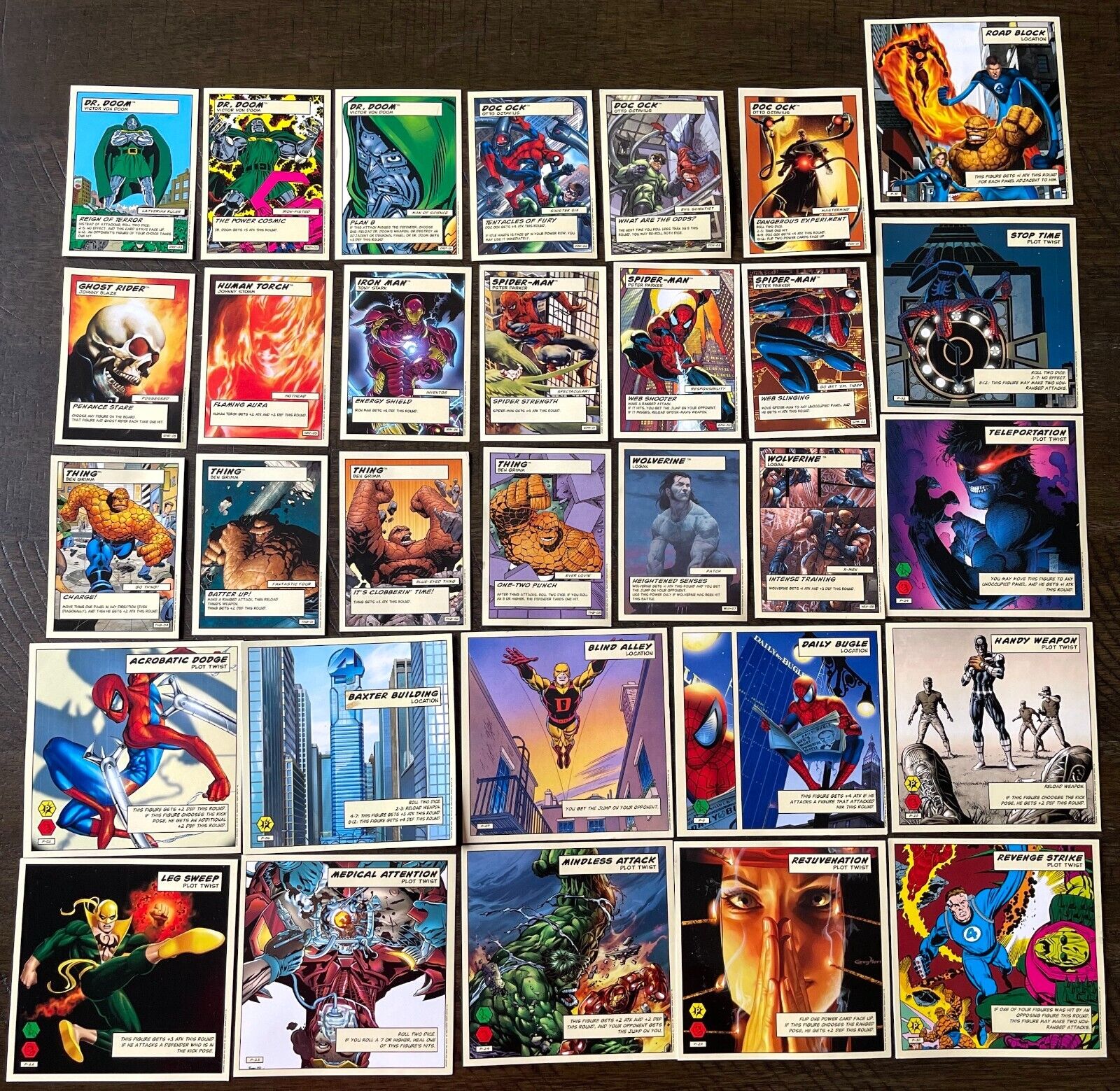 Marvel Legends Showdown Card Lot 31 Cards Upper Deck
