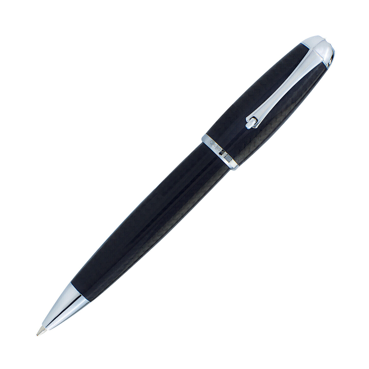 Monteverde Super Mega Ballpoint Pen in Carbon Fiber with Chrome Trim - NEW