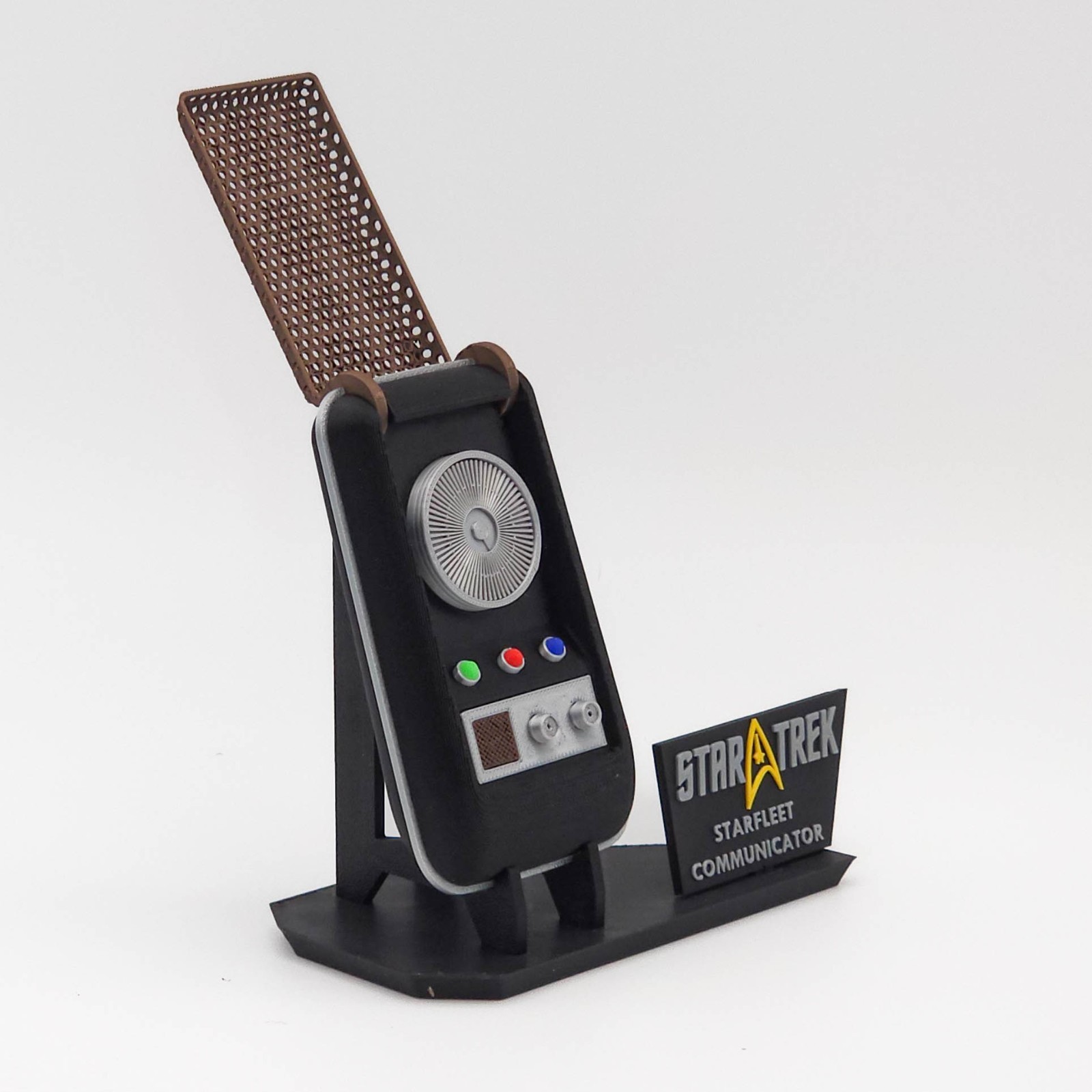 Star Trek TOS Communicator Prop Replica – 3D Printed Fan-Made w/ Stand Star Trek TOS Communicator Prop Replica – 3D Printed Fan-Made w/ Stand