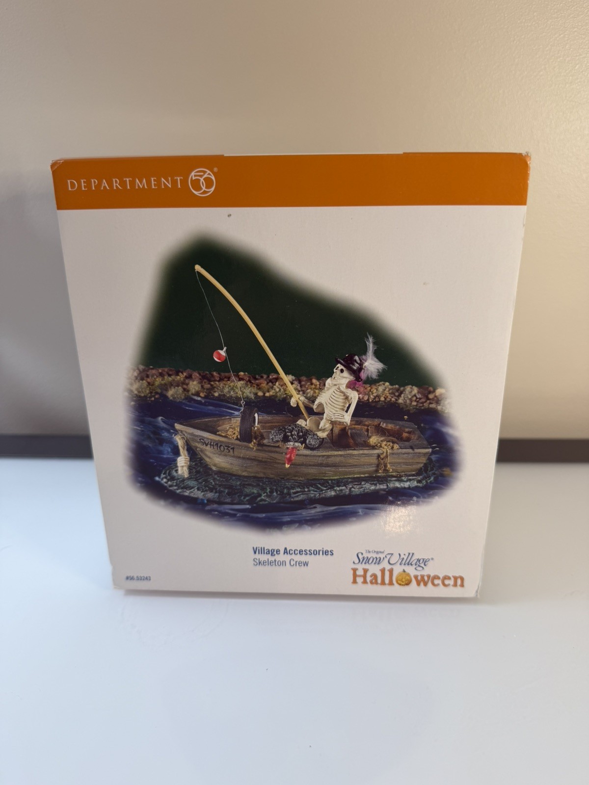 Dept 56 Halloween Series Skeleton Crew Boat Fishing Snow Village Acc. #56.53243 Dept 56 Halloween Series Skeleton Crew Boat Fishing Snow Village Acc. #56.53243