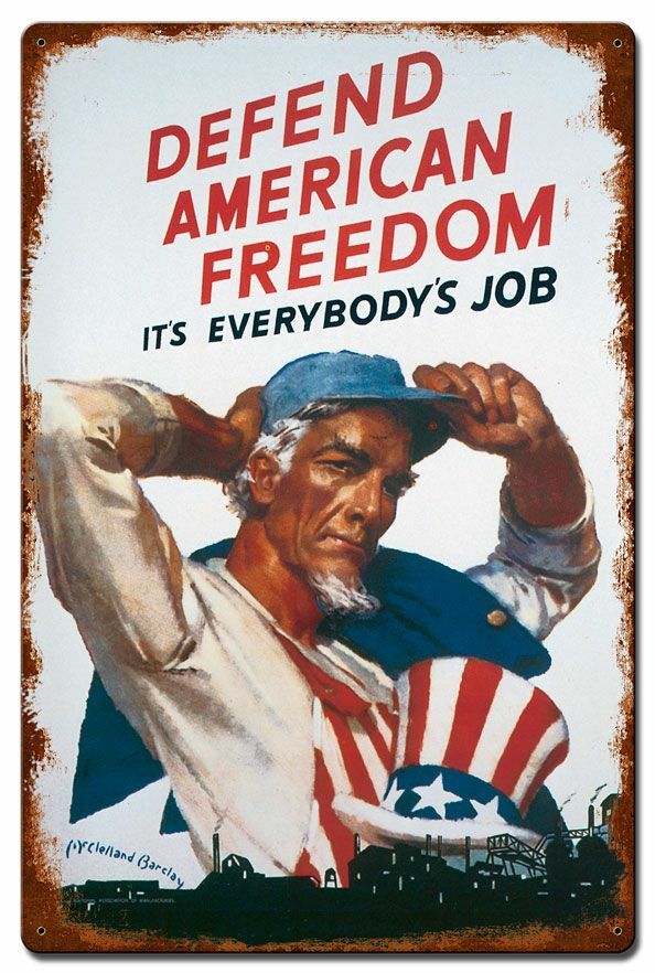 UNCLE SAM DEFEND AMERICAN FREEDOM 24" HEAVY DUTY USA MADE METAL ADVERTISING SIGN UNCLE SAM DEFEND AMERICAN FREEDOM 24" HEAVY DUTY USA MADE METAL ADVERTISING SIGN