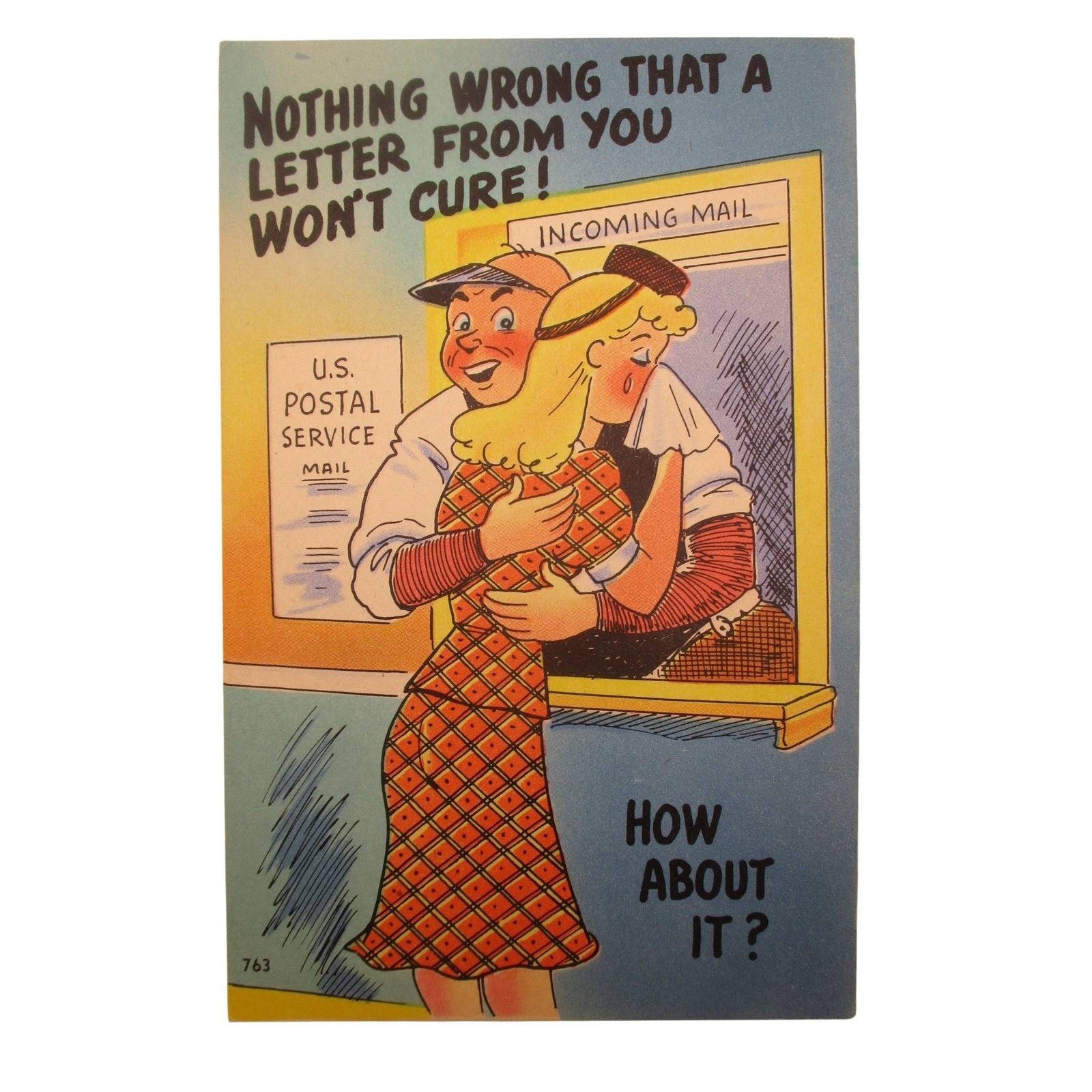 Vintage Comic Postcard Asheville Post Card Co US Postal Service Humor 763 Unused Vintage Comic Postcard Asheville Post Card Co US Postal Service Humor 763 Unused