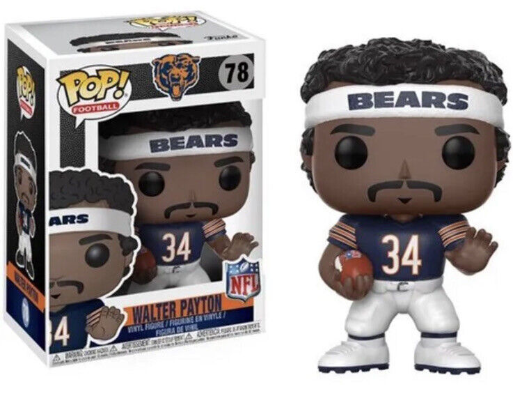 Walter Payton Chicago Bears Blue Jersey NFL Funko Pop Legends With Protector