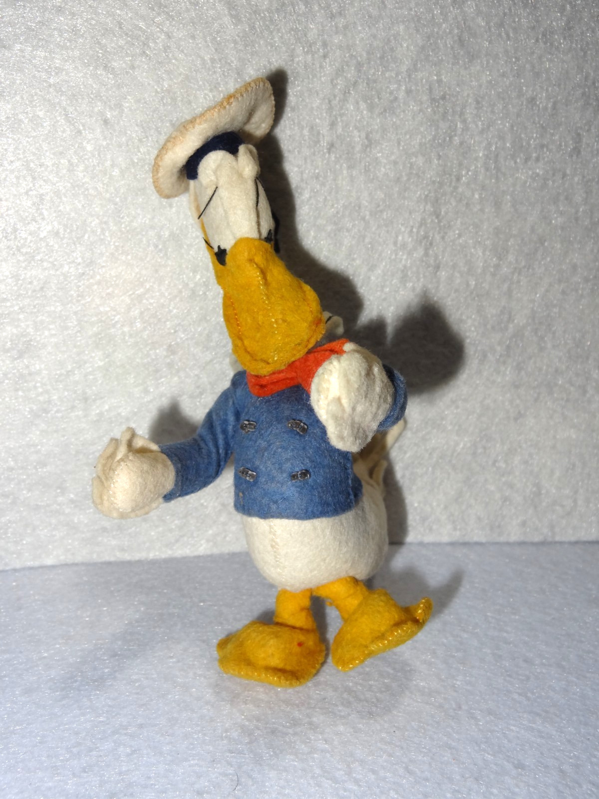 Vintage Disney 1930's Long Bill Donald Duck 5 Inch Tall Stuffed Felt Toy Vintage Disney 1930's Long Bill Donald Duck 5 Inch Tall Stuffed Felt Toy