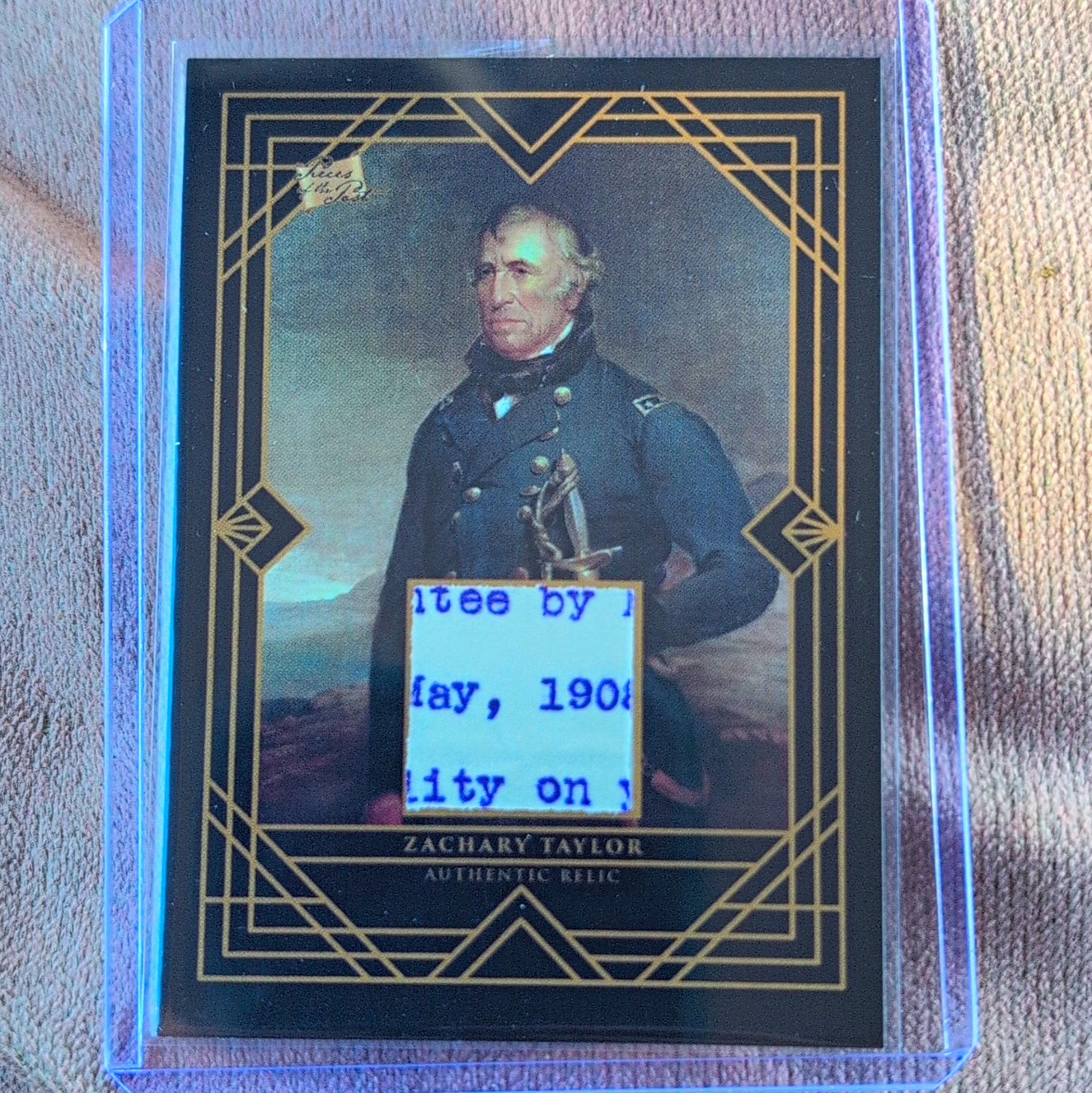 Super Products Inc. 2026 Pieces of the Past Authentic Relic Zachary Taylor #11 Super Products Inc. 2026 Pieces of the Past Authentic Relic Zachary Taylor #11