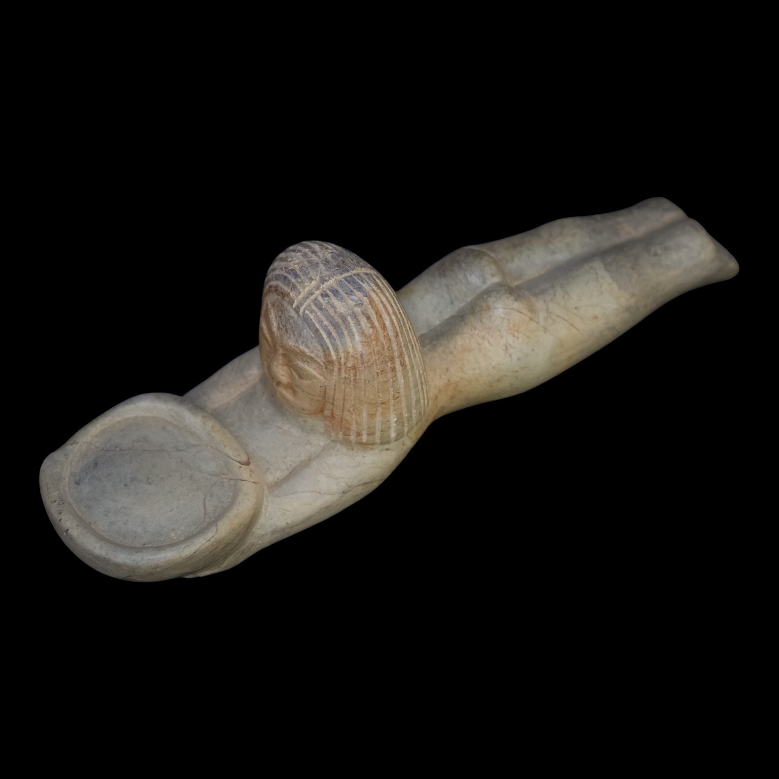 Rare Authentic Ancient Egyptian Antique Canopic Jar Alabaster Stone Figure BC Rare Authentic Ancient Egyptian Antique Canopic Jar Alabaster Stone Figure BC