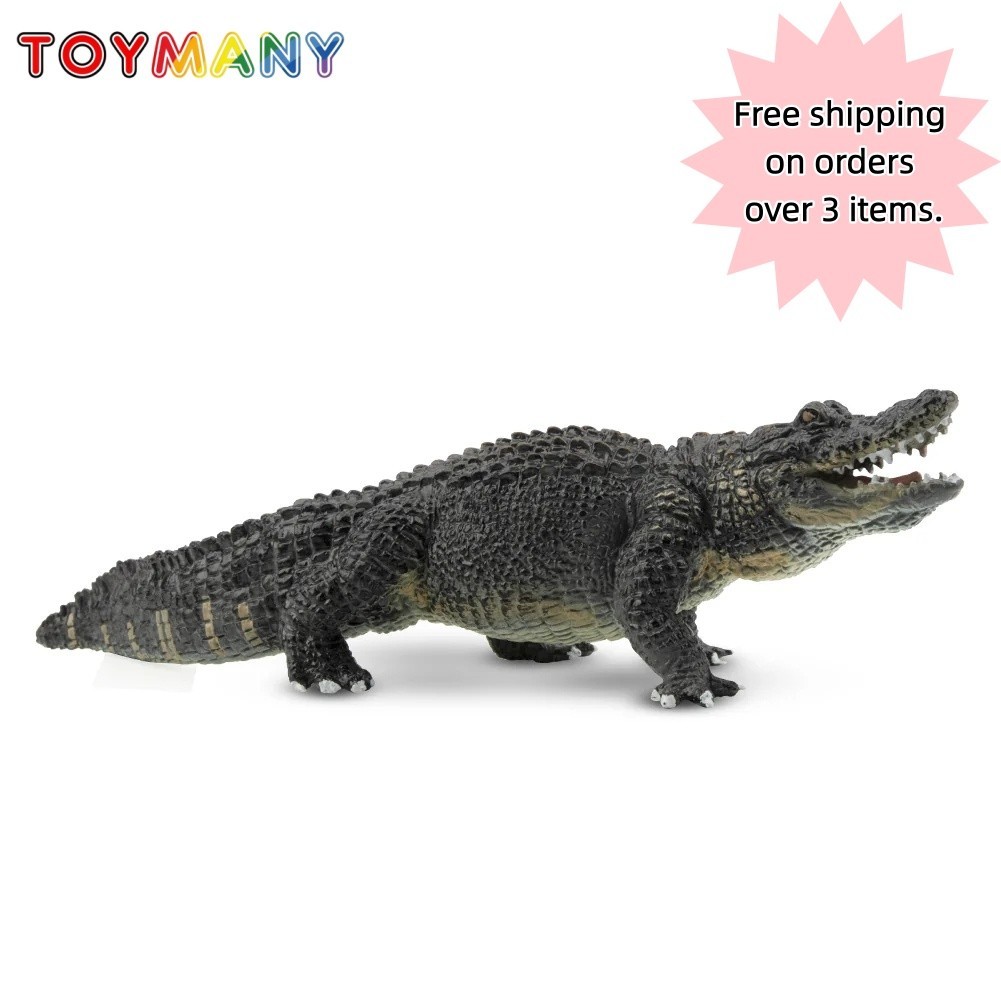 TOYMANY Alligator Figurine Realistic Crocodile Wildlife Animal Model Collectible TOYMANY Alligator Figurine Realistic Crocodile Wildlife Animal Model Collectible
