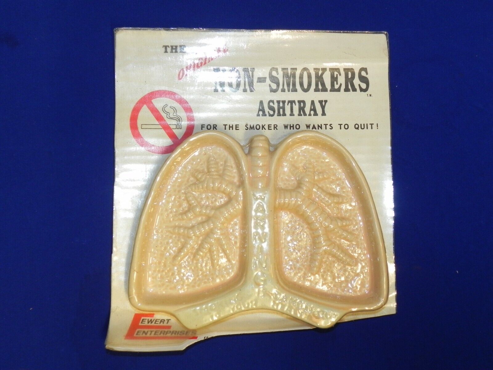Vintage 1986 Extremely Rare Ewert Enterprises Anti-Smoking Lung Ashtray Anatomy