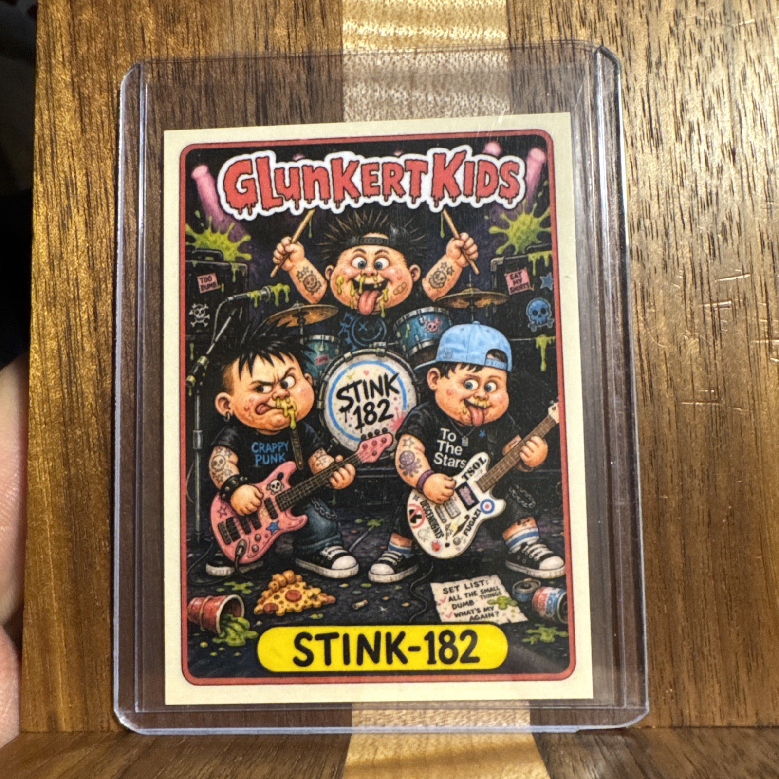 Glunkert Kids Stink-182 Blink-182 Travis Barker Gpk Parody Art Card Glunkert Kids Stink-182 Blink-182 Travis Barker Gpk Parody Art Card