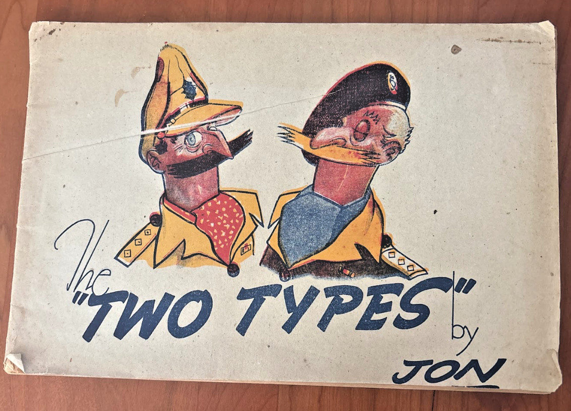 FREE SHIPPING RARE 1945 Original The "Two Types" by Jon WWII