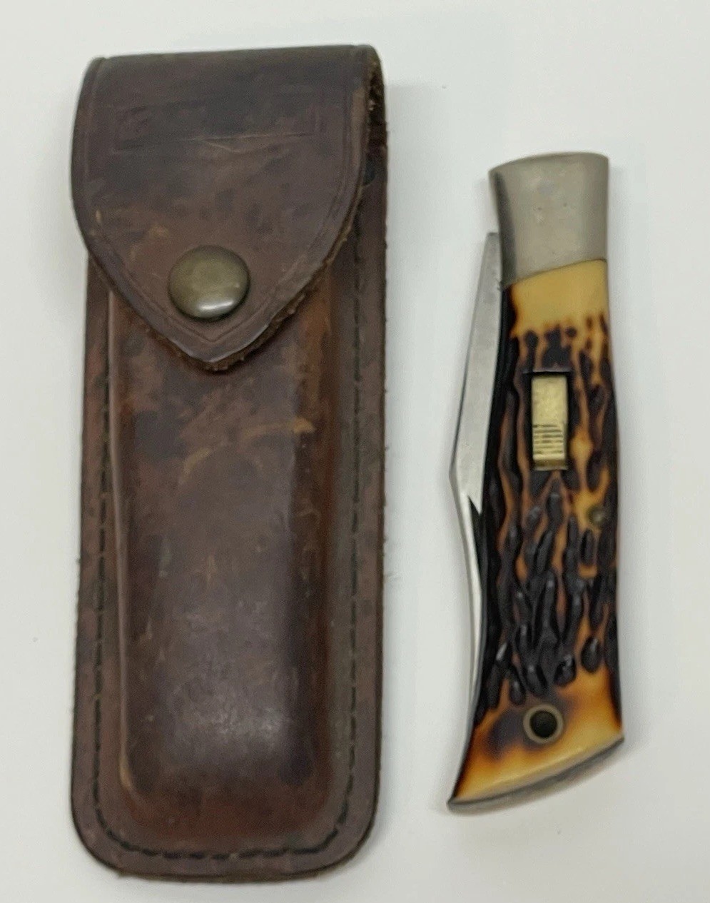 Vtg CAMILLUS Pocket Knife No. 7 Folding Cam-Lok w/ Sheath Handmade New York USA Vtg CAMILLUS Pocket Knife No. 7 Folding Cam-Lok w/ Sheath Handmade New York USA