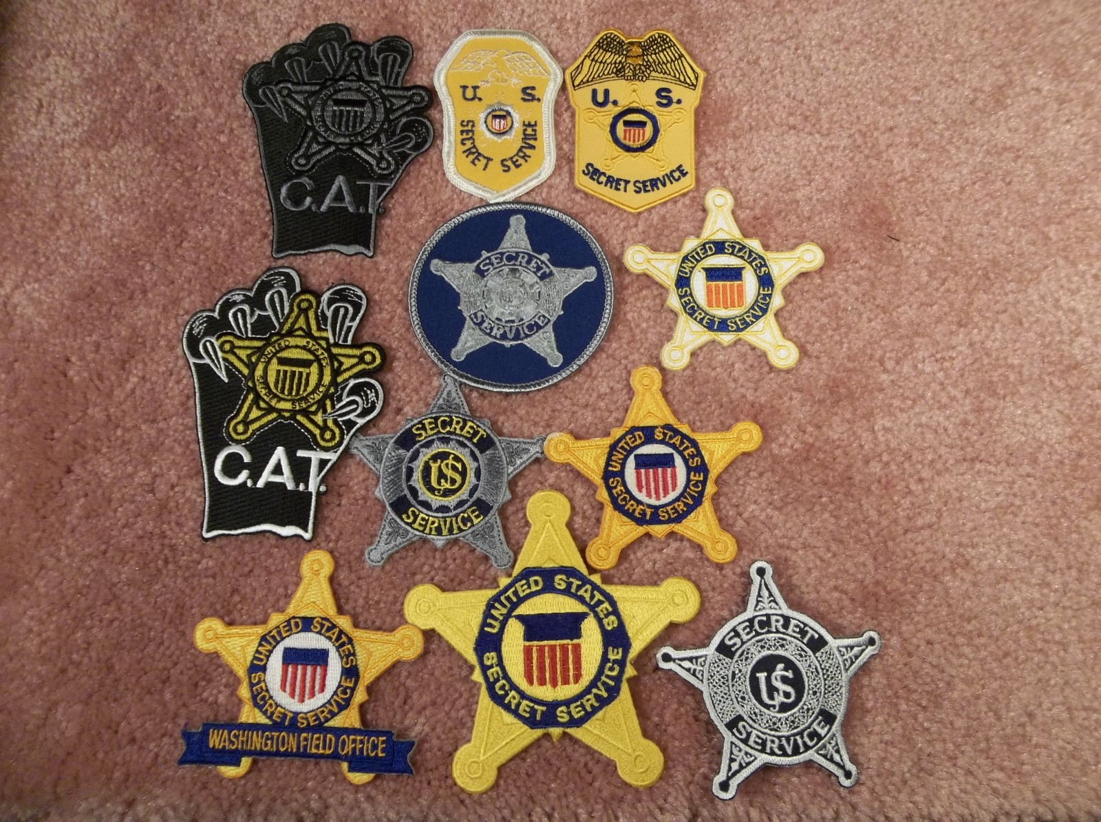 11 DIFFERENT USSS U.S. SECRET SERVICE PATCHES NOS EXCELLENT QUALITY VALUE PRICED 11 DIFFERENT USSS U.S. SECRET SERVICE PATCHES NOS EXCELLENT QUALITY VALUE PRICED