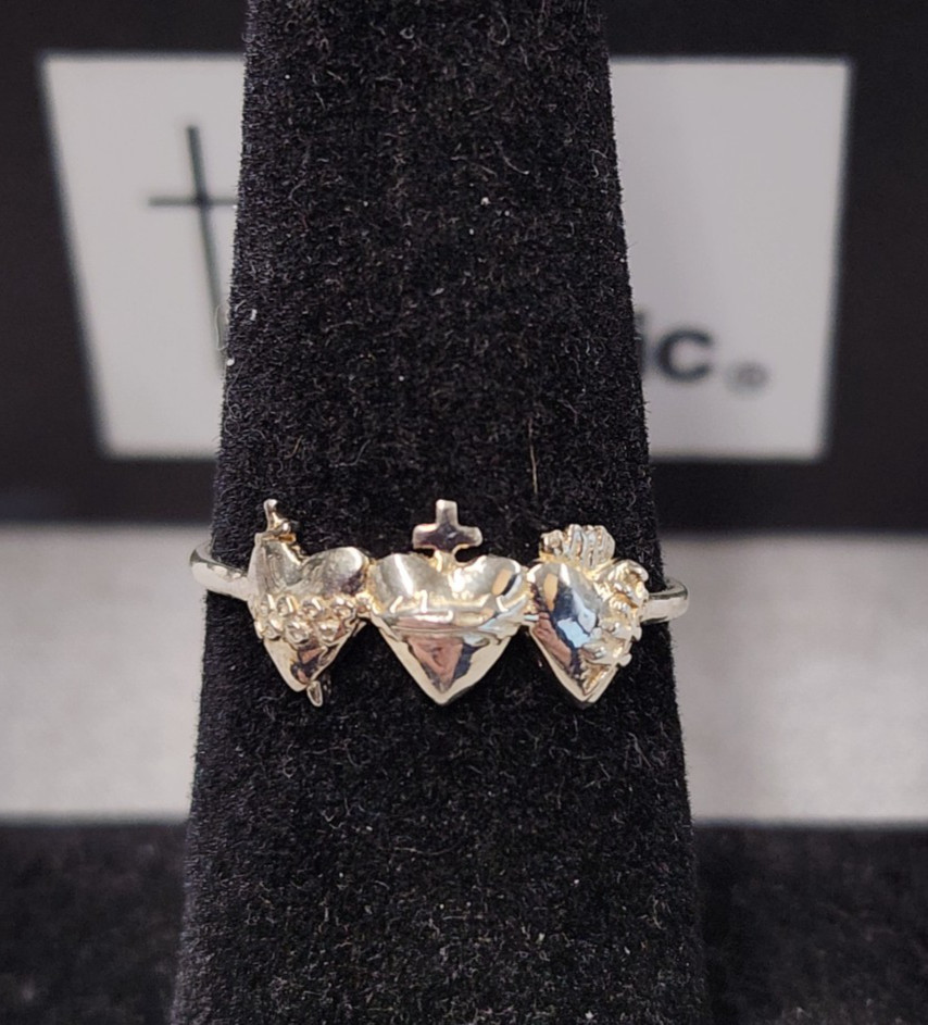 The Little Catholic Holy Family Hearts® Ring sz 6.5