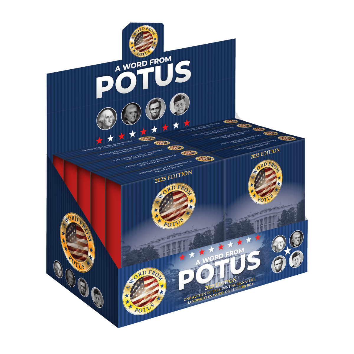 2025 A Word From POTUS Display (10 Sealed Boxes) - Washington Lincoln Jefferson 2025 A Word From POTUS Display (10 Sealed Boxes) - Washington Lincoln Jefferson