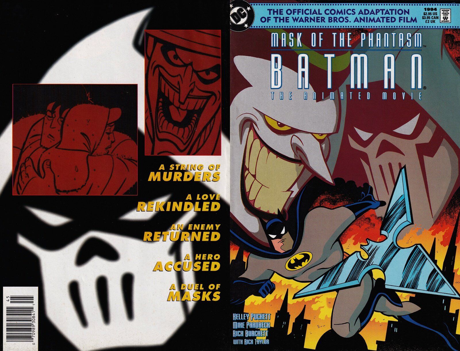 Batman Mask of Phantasm The Animated Movie #1 Newsstand Cover (1994) DC