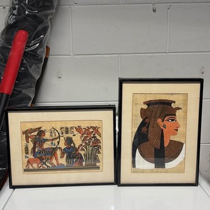Framed Egyptian Papyrus Art Set
