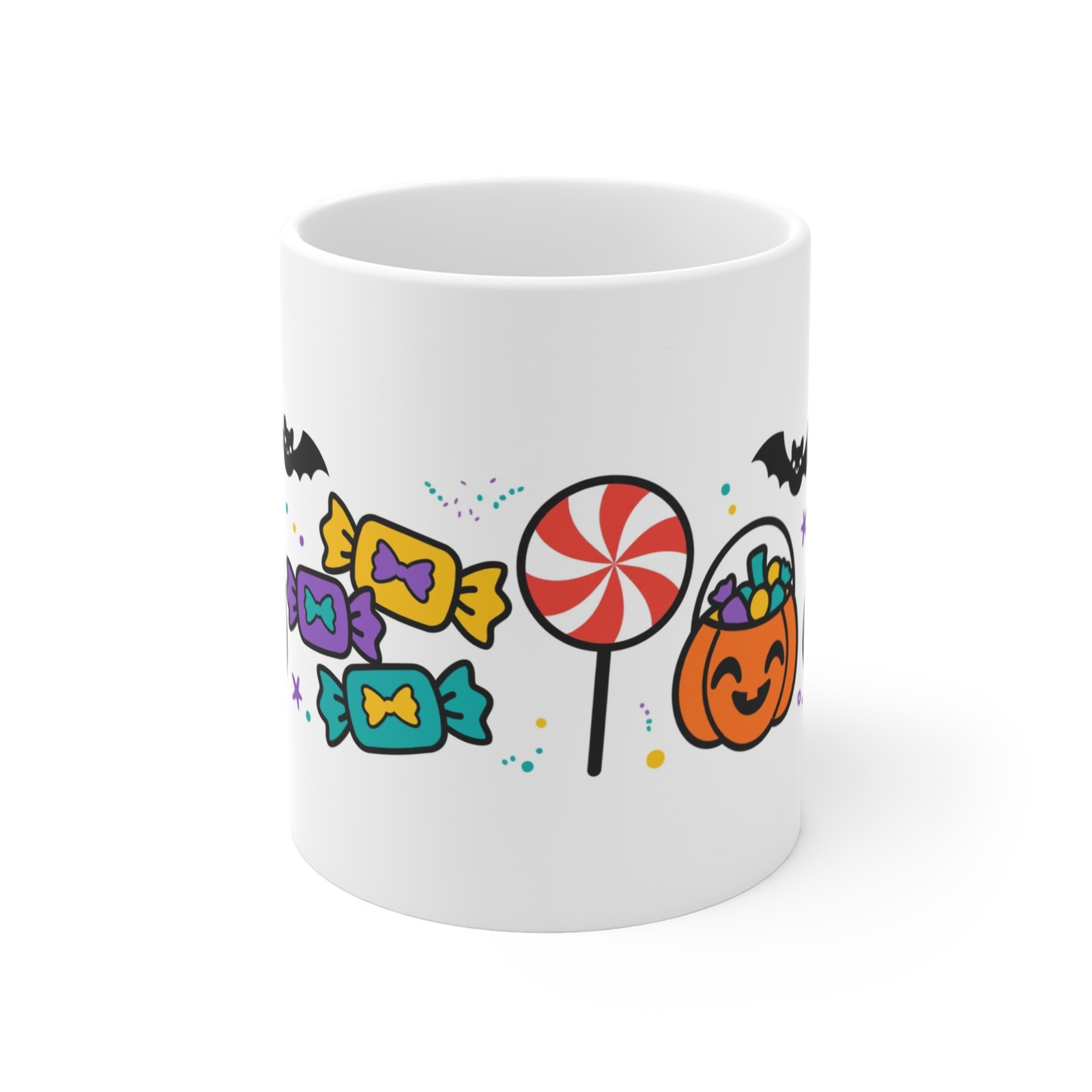 Cute Halloween Candy Mug Trick or Treat Coffee Mug Spooky Fall Gift 11oz Cute Halloween Candy Mug Trick or Treat Coffee Mug Spooky Fall Gift 11oz
