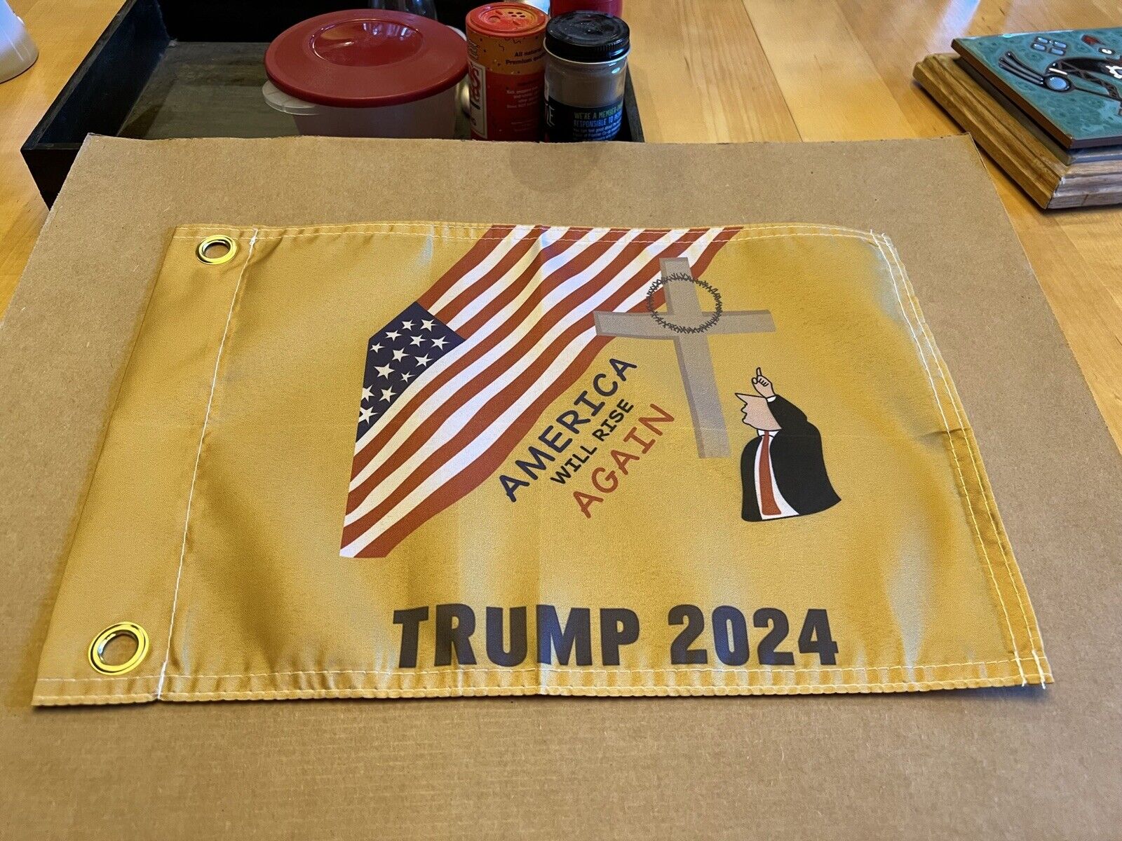 10”x15” flag Trump 2024 Republican MAGA Patriotic Christian 