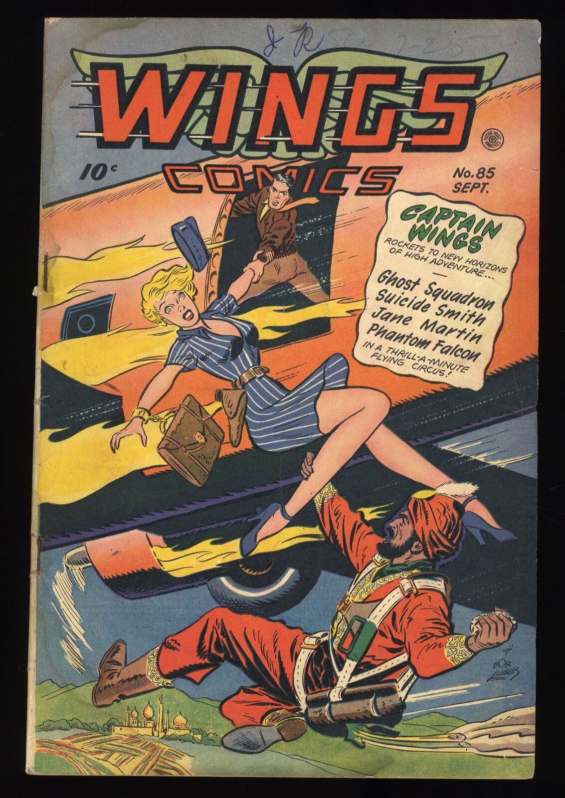 Wings comics #85 VG- 3.5 See Description (Qualified) Fiction House 1947