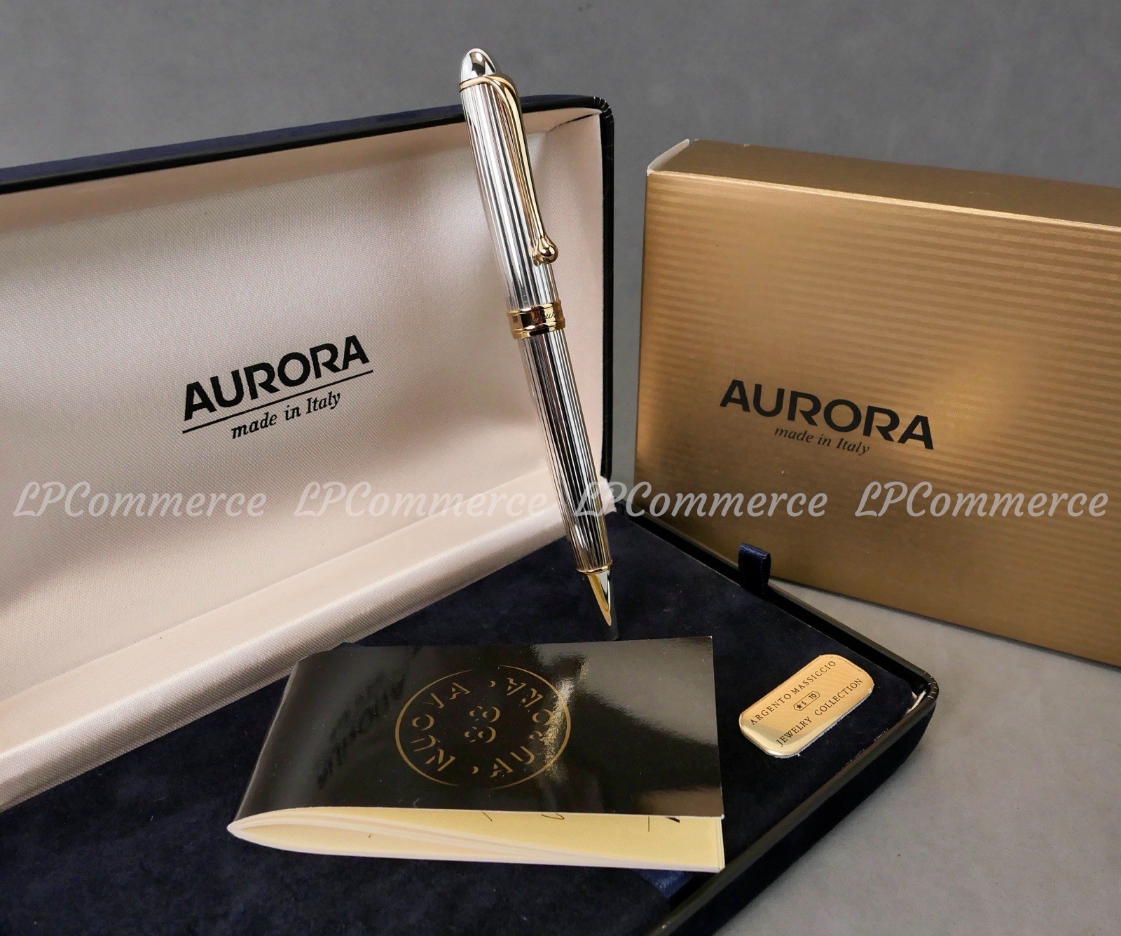 Aurora 88 Solid Silver 925% NOS Ballpoint Silver Solid Jewelry Ballpoint Pen Aurora 88 Solid Silver 925% NOS Ballpoint Silver Solid Jewelry Ballpoint Pen