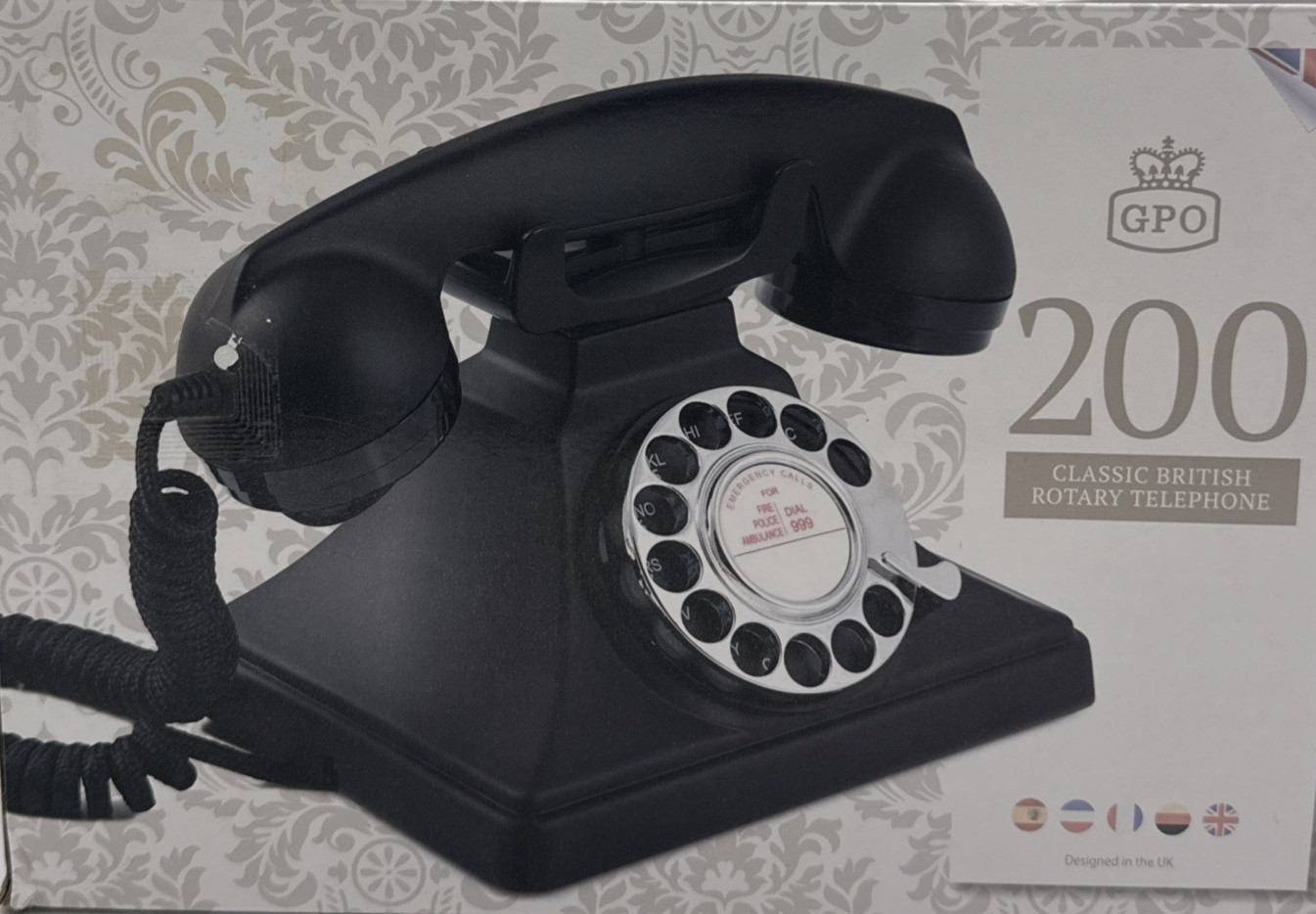 Vintage 1940s GPO 200 Classic British Rotary BLACK Phone - Wonderful NOS Vintage 1940s GPO 200 Classic British Rotary BLACK Phone - Wonderful NOS