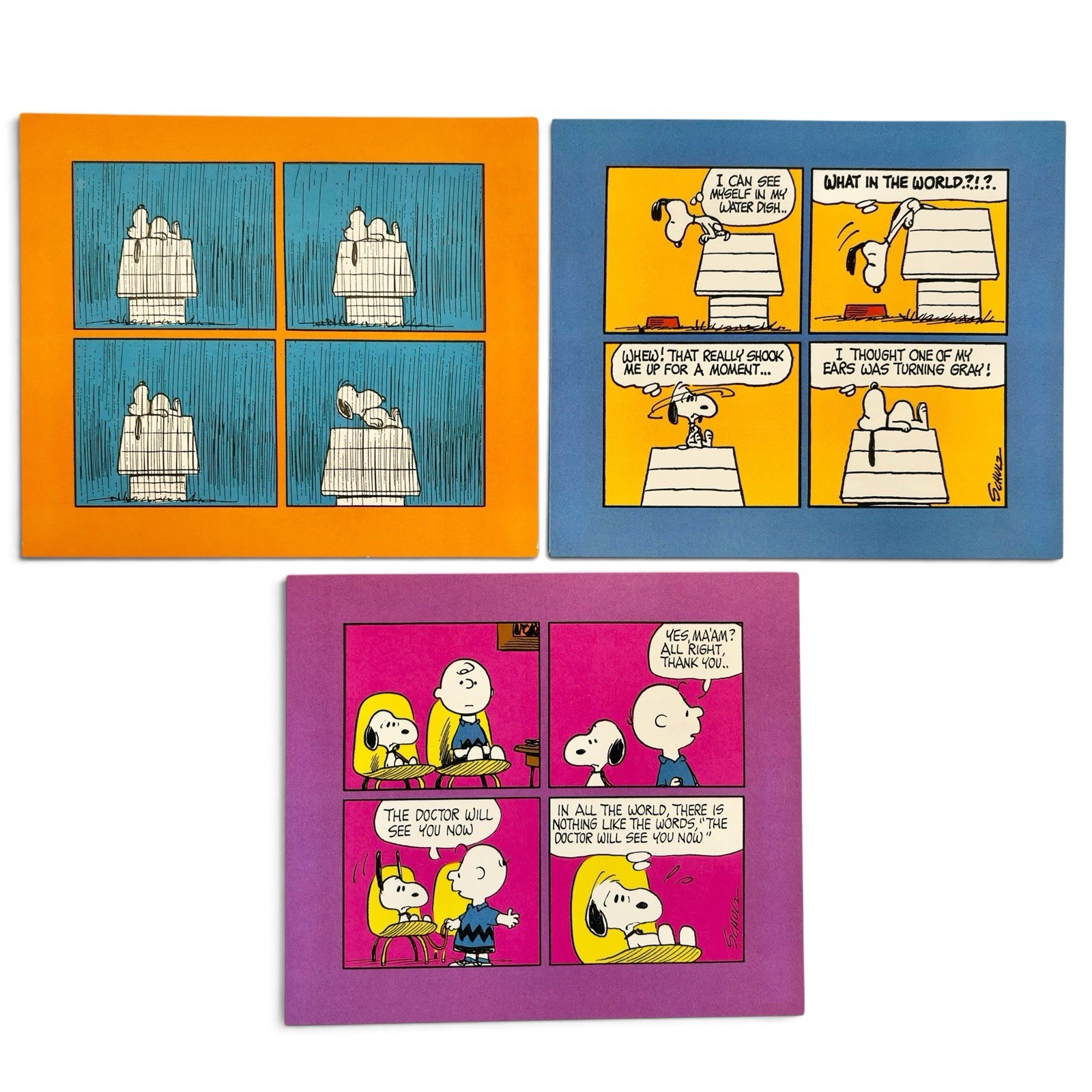 3 Vintage Hallmark Peanuts Comic Strip Greeting Cards Snoopy Charlie Brown 3 Vintage Hallmark Peanuts Comic Strip Greeting Cards Snoopy Charlie Brown