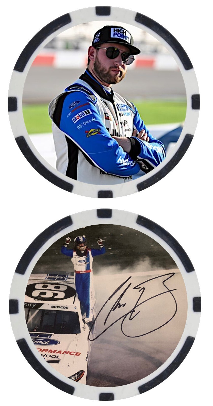 CHASE BRISCOE - NASCAR DRIVER - POKER CHIP - ***SIGNED***