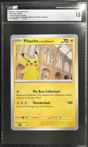 Pikachu at the Museum Jumbo Promo CGC 10 Gem Mint Pokemon 2026 English Pikachu at the Museum Jumbo Promo CGC 10 Gem Mint Pokemon 2026 English