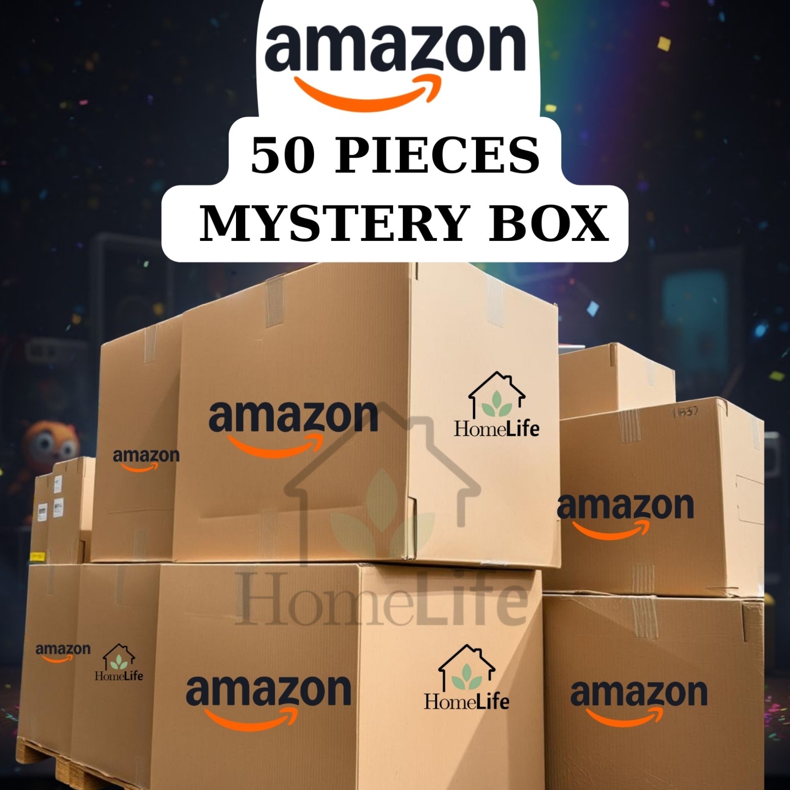 50 PCS - AMAZON MYSTERY BOXES LIQUIDATION BRAND NEW (( LARGE BOX )) 50 PCS - AMAZON MYSTERY BOXES LIQUIDATION BRAND NEW (( LARGE BOX ))