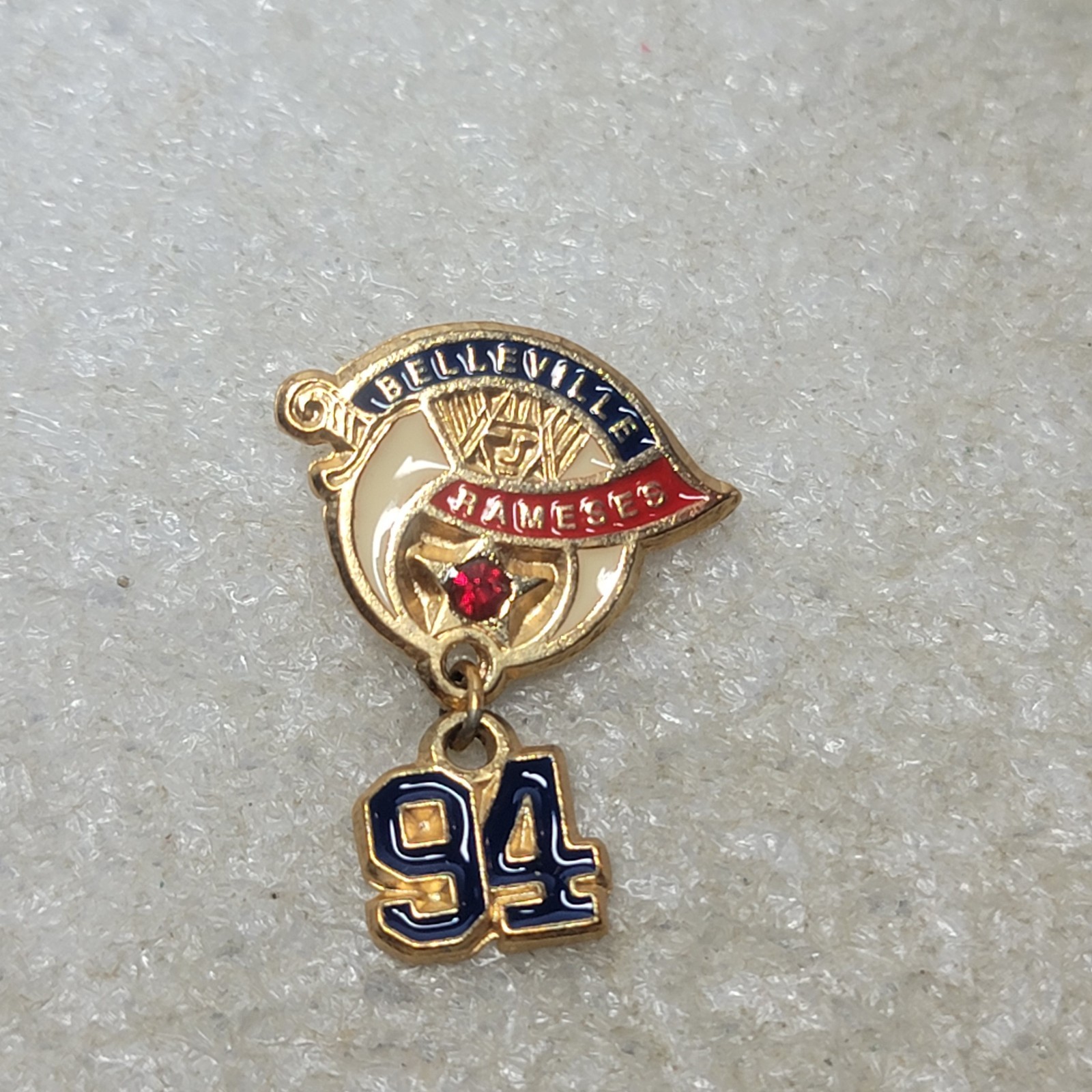 Belleville Rameses 94 Vintage Masonic Shriner Dangle Pin Freemason Collectible