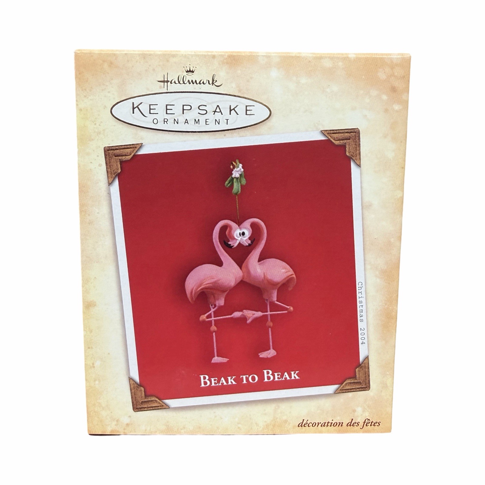2004 Hallmark Keepsake Beak to Beak Christmas Tree Ornament - Pink Flamingo 2004 Hallmark Keepsake Beak to Beak Christmas Tree Ornament - Pink Flamingo