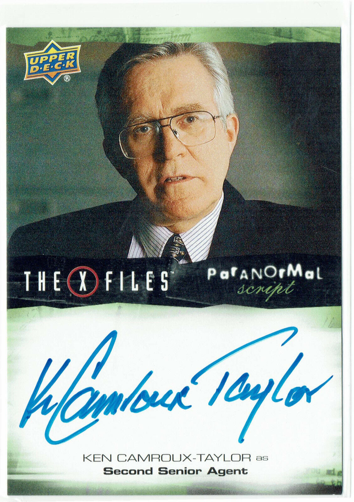 X Files UFOs & Aliens Autograph A-KT Ken Camroux-Taylor as Second Senior Agent
