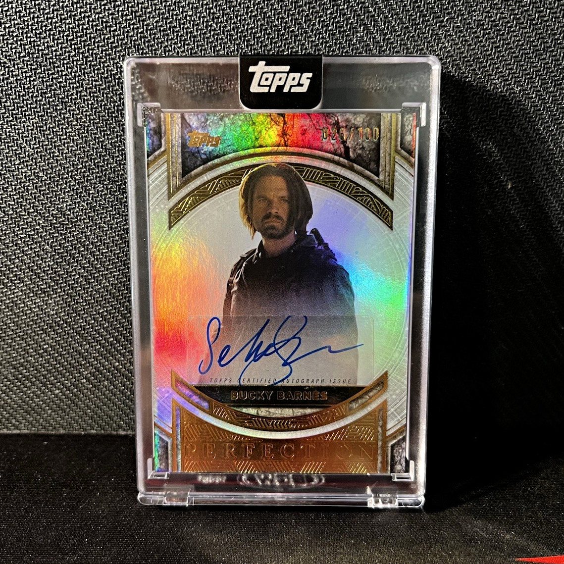 2025 Topps Marvel The Collector — Bucky Barnes (Sebastian Stan) AUTO /100
