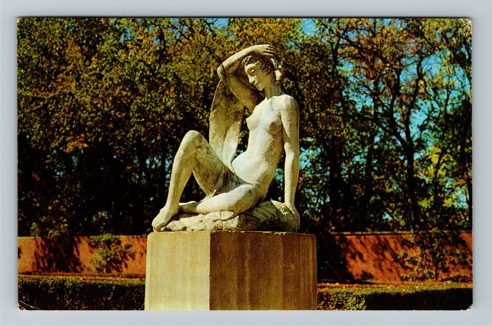 Monticello Illinois, University Of IL, Allerton Park, Art Vintage c1965 Postcard