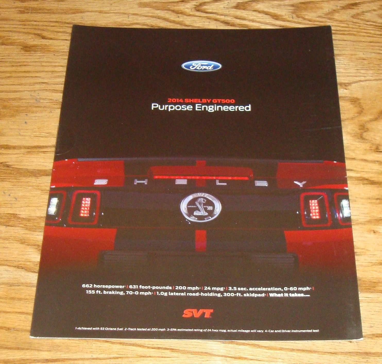 Original 2014 Ford Mustang Shelby GT500 Foldout Sales Brochure Large Poster 14 Original 2014 Ford Mustang Shelby GT500 Foldout Sales Brochure Large Poster 14