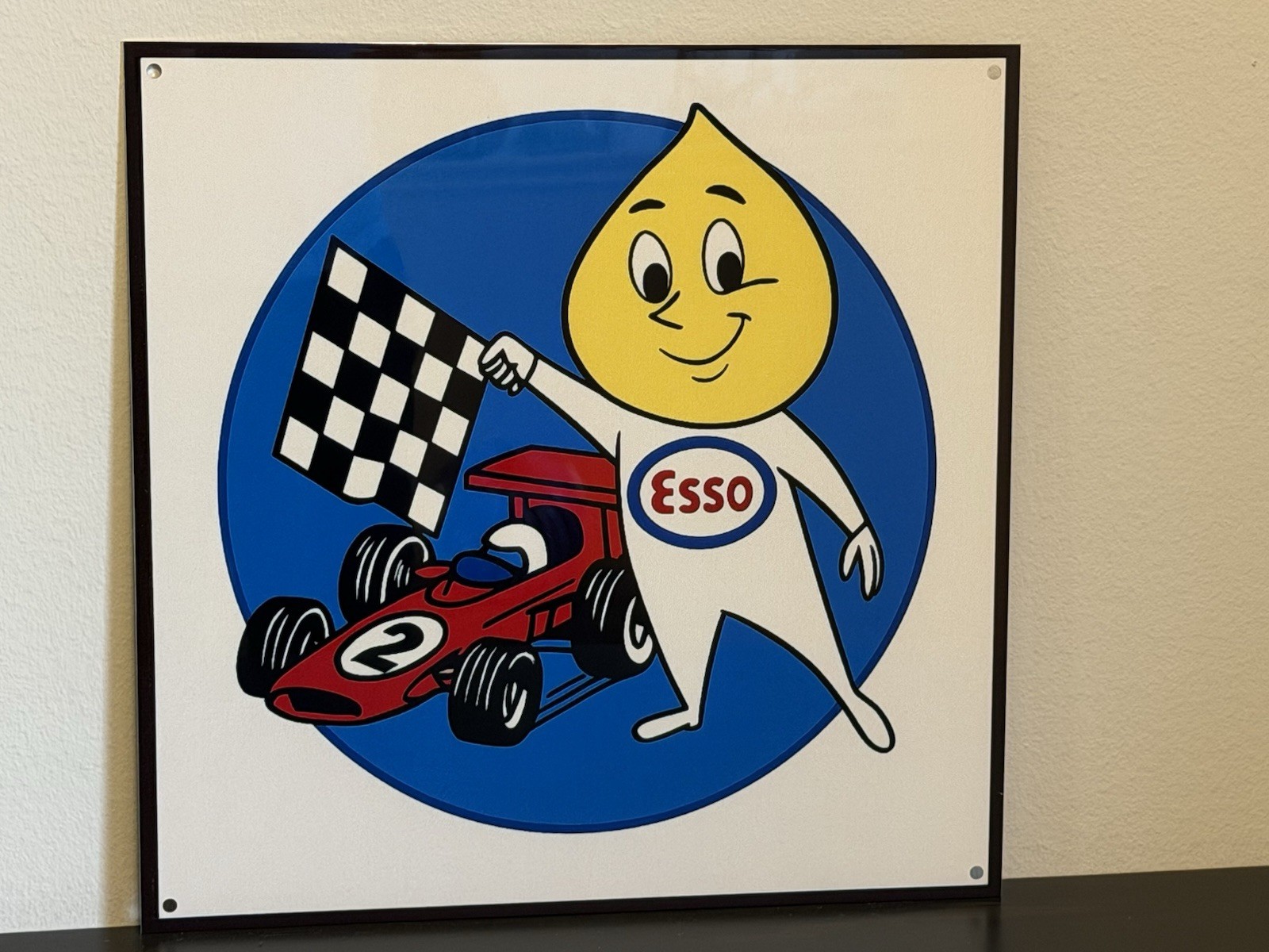 Retro Style Esso Gasoline Man Makes Cars Run Better Racing Garage Sign Retro Style Esso Gasoline Man Makes Cars Run Better Racing Garage Sign