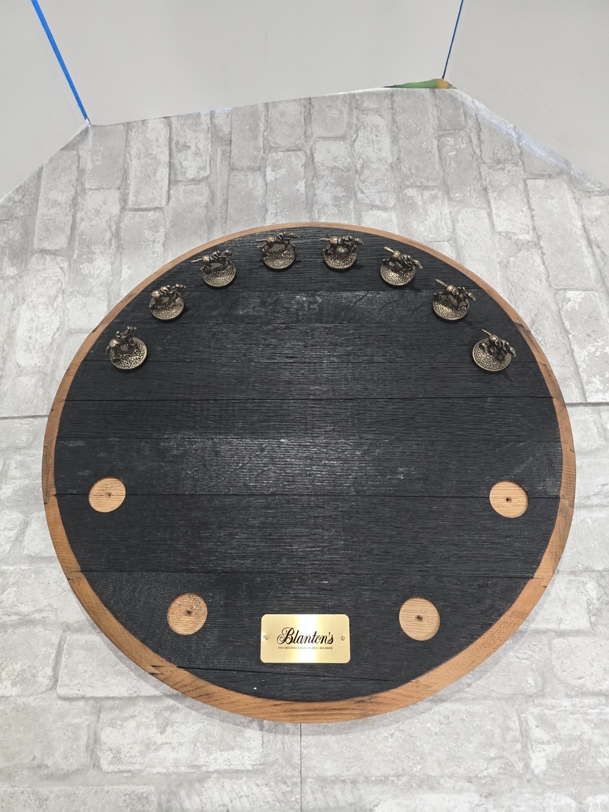 Blanton’s Triple Crown Full 20" Circle Display Bourbon Barrel Wood Stopper Cork Blanton’s Triple Crown Full 20" Circle Display Bourbon Barrel Wood Stopper Cork