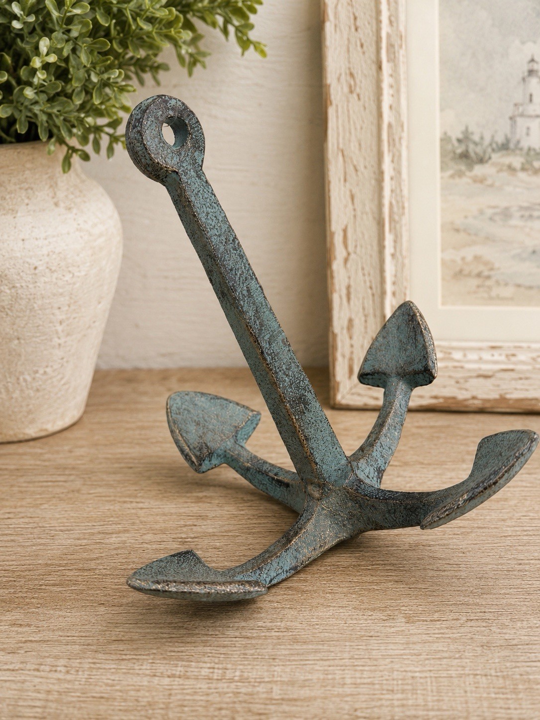 Rustic Anchor Nautical Decor Antique Bronze Verdigris Green Cast Iron Metal 6” Rustic Anchor Nautical Decor Antique Bronze Verdigris Green Cast Iron Metal 6”